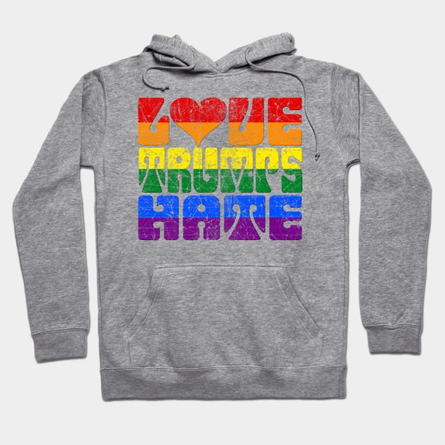 LOVE TRUMPS HATE GAY PRIDE DIVERSITY ANTI-TRUMP IMPEACH TRUMP Hoodie by TeeCreations